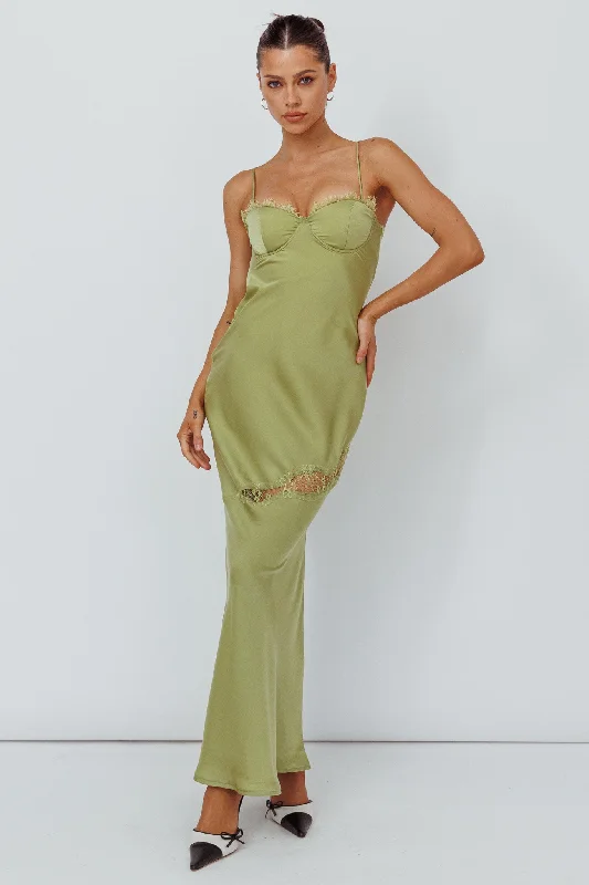 Midi dresses with mesh inserts for a trendy and breathable option Sweet Talker Lace Trim Midi Dress Lime Midi dresses with mesh inserts for a trendy and breathable option Sweet Talker Lace Trim Midi Dress Lime