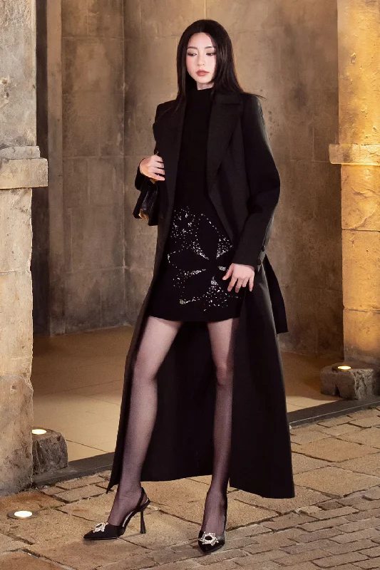 Mini dresses with V - necklines for a flattering shape Villian A-line Stone Velvet Mini Dress