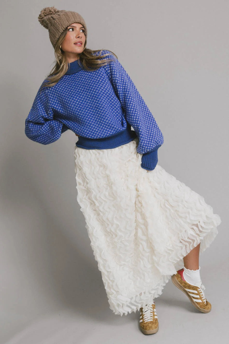 Midi dresses with ruffled bodices for a more pronounced feminine look Yani Ruffle Tulle Maxi Skirt in Cream Midi dresses with ruffled bodices for a more pronounced feminine look Yani Ruffle Tulle Maxi Skirt in Cream