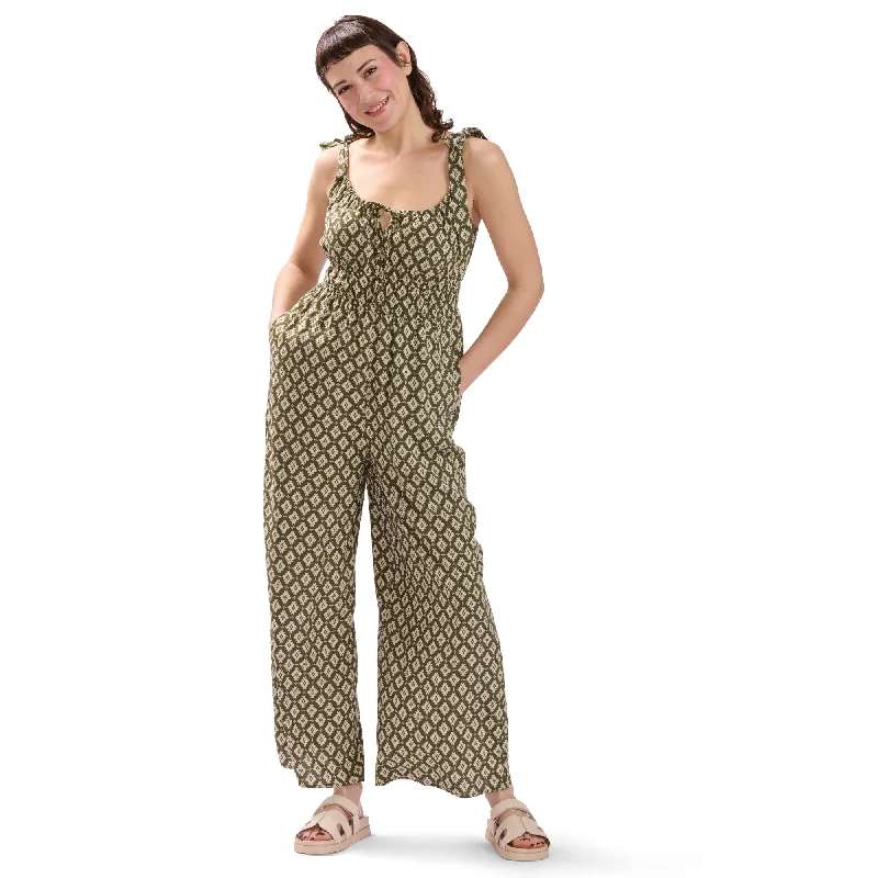 Metallic mini dresses for a glamorous event mySTYLE Women's Tie-Shoulder Jumpsuit