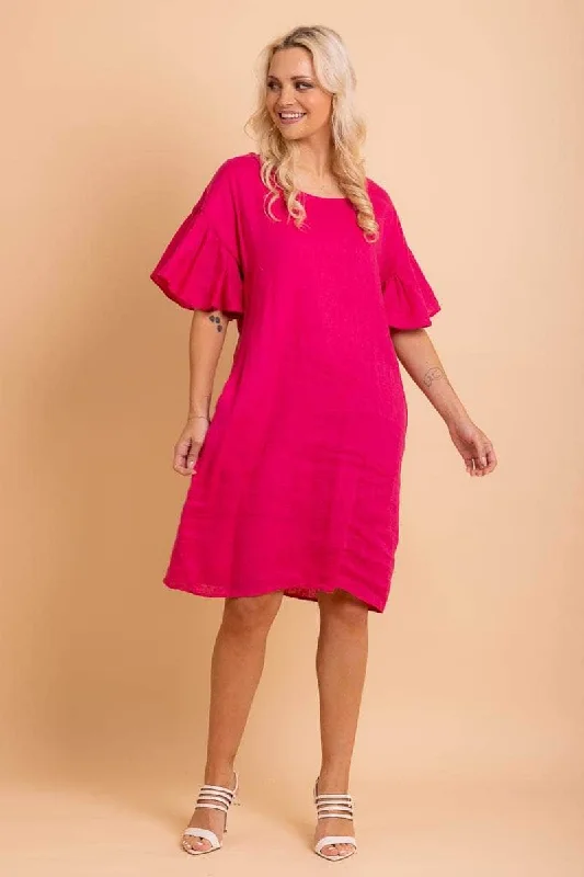 Satin mini dresses for a luxurious feel Ilisa Dress Pink Camelia
