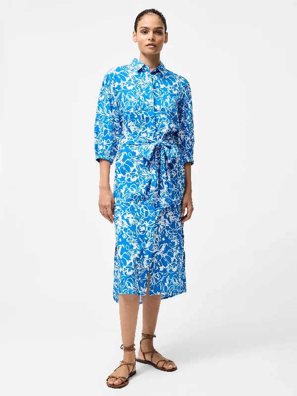 Midi dresses with polka dot prints for a playful summer outfit Fayola Belted Shirt Dress