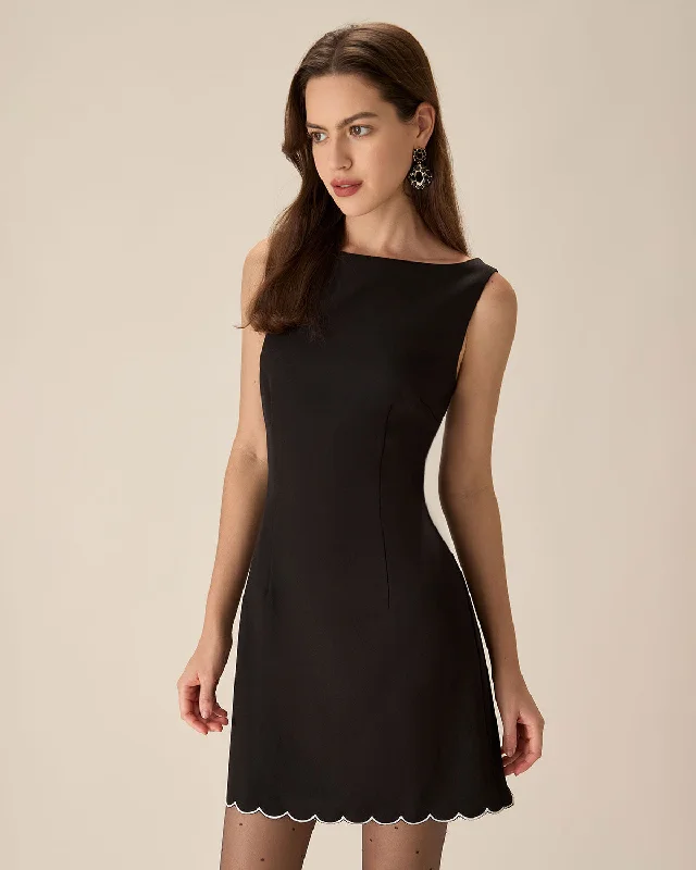 Animal print mini dresses for a bold statement Black Contrasting Sleeveless Mini Dress Animal print mini dresses for a bold statement Black Contrasting Sleeveless Mini Dress