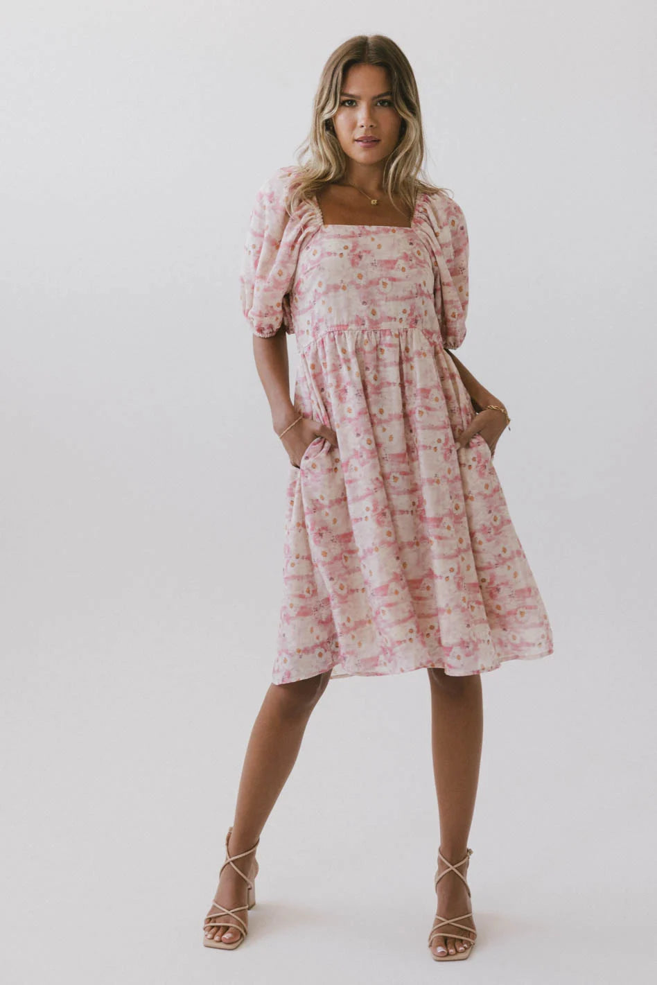 Plaid midi dresses for a fall - themed family gathering Hannah Floral Midi Dress