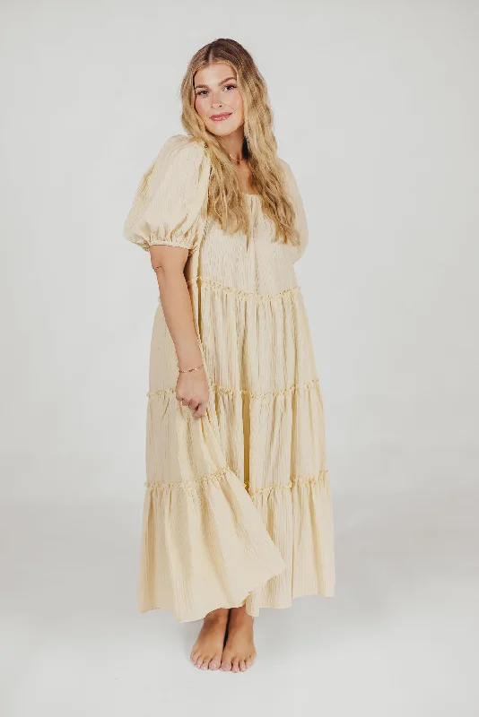 Sleeveless midi dresses with lace details for summer weddings Eva Puffed Sleeve Maxi Dress in Cream - Bump Friendly & Inclusive Sizing (S-3XL) Sleeveless midi dresses with lace details for summer weddings Eva Puffed Sleeve Maxi Dress in Cream - Bump Friendly & Inclusive Sizing (S-3XL)
