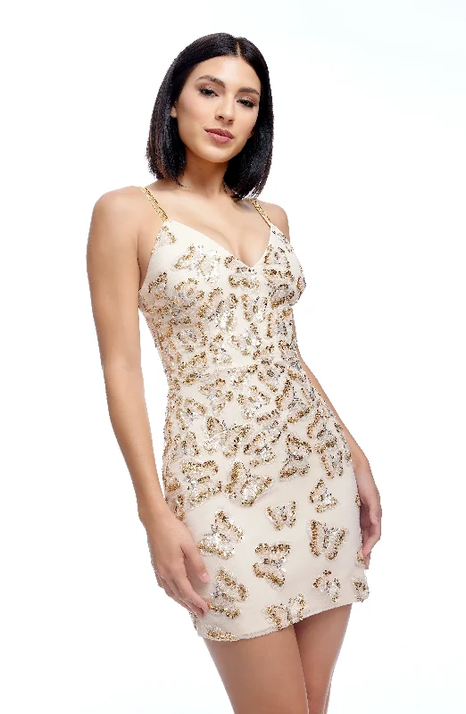 Mini dresses with geometric prints for a modern aesthetic Anya Dress