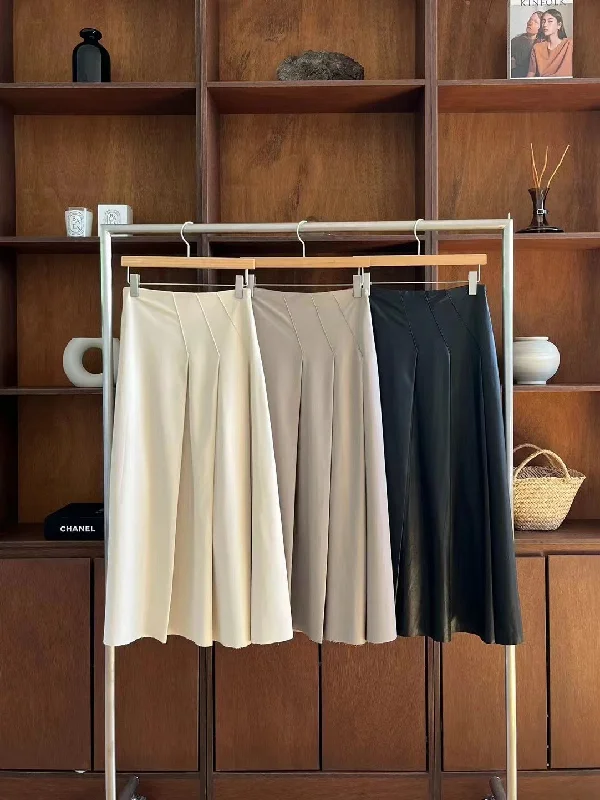 Midi dresses with bow accents for a sweet and charming look Thin Leather Maxi Dress