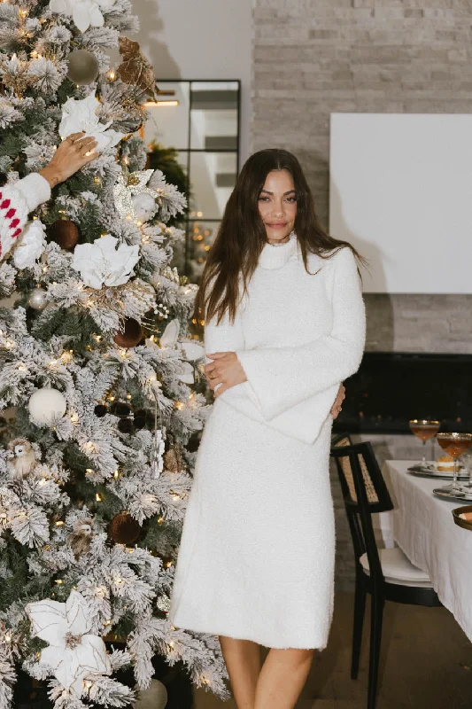 Midi dresses with off - the - shoulder necklines for a flirty look Lumen Turtleneck Midi Dress - FINAL SALE