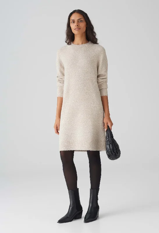 Midi dresses with V - necklines for a flattering and elongating effect Waletta Knit Dress