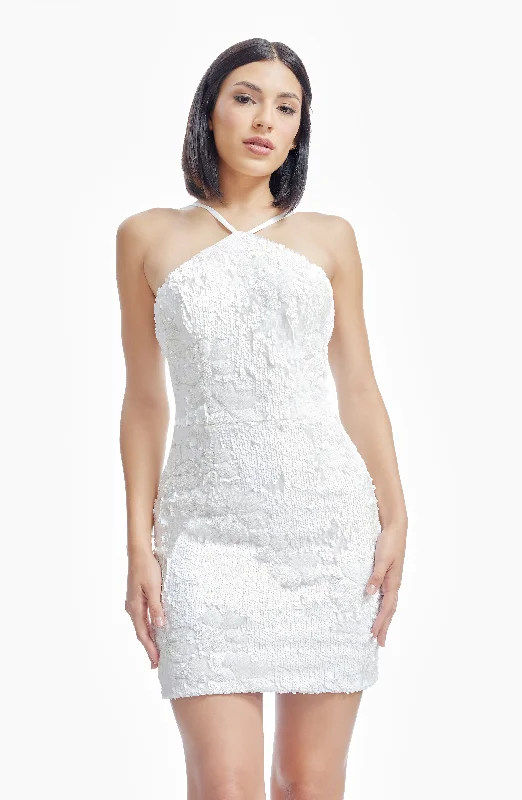 Mini dresses with ribbed textures for a unique appearance Victoria Dress
