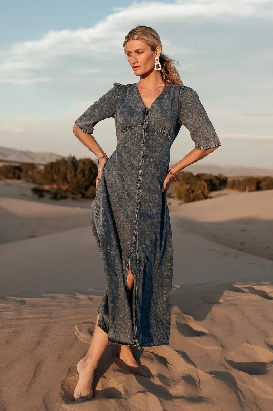 Plaid midi dresses for a fall - themed family gathering Alayna Button Up Dress