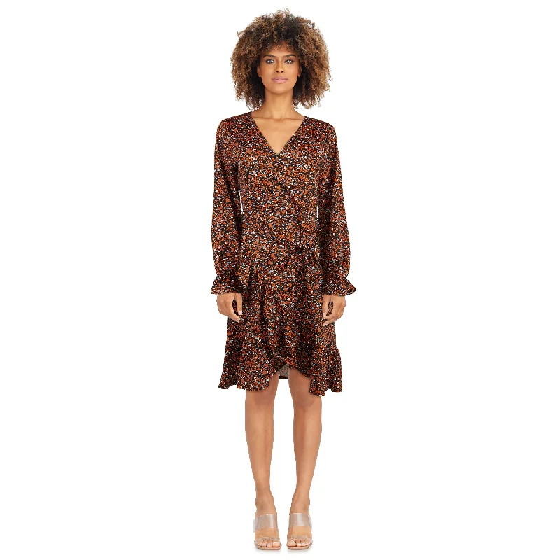 Mini dresses with spaghetti straps for a delicate look Women's V-Neck Long Sleeve Ruffle Wrap Dress Mini dresses with spaghetti straps for a delicate look Women's V-Neck Long Sleeve Ruffle Wrap Dress