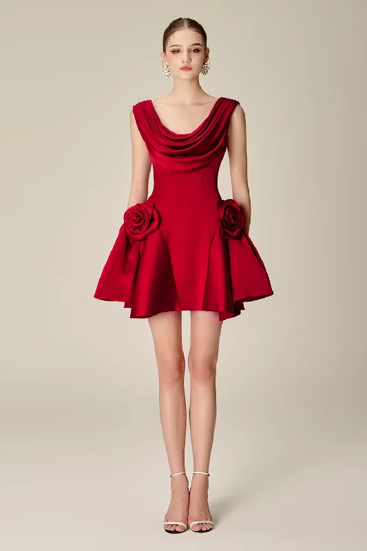 Mini dresses with spaghetti straps for a delicate look Herslay Flared Cowl Neck Silk Mini Dress Mini dresses with spaghetti straps for a delicate look Herslay Flared Cowl Neck Silk Mini Dress