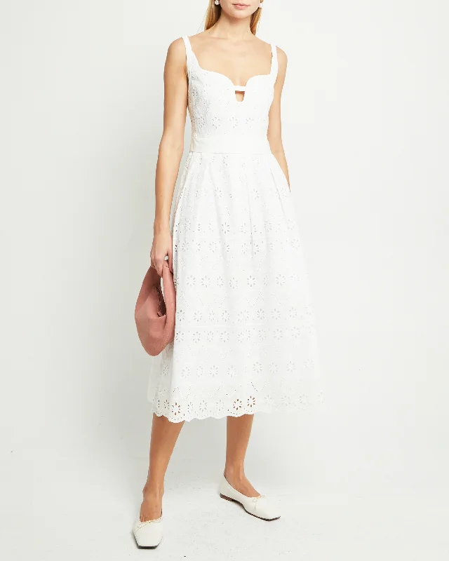 Midi dresses with bow accents for a sweet and charming look Tomi Cotton Dress