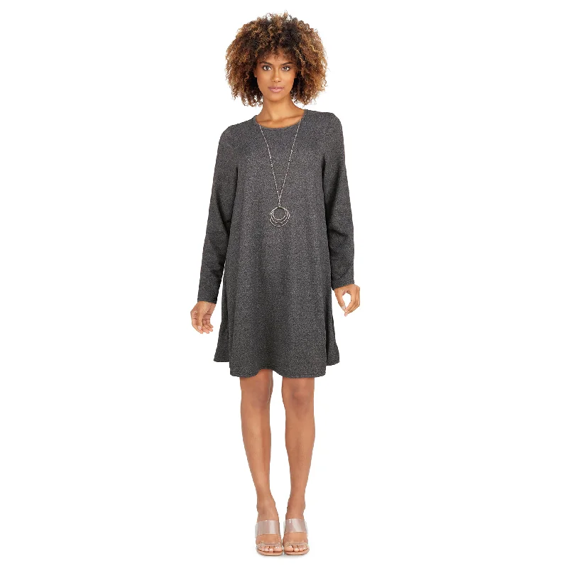 Mini dresses with criss - cross backs for a flirty look lily morgan Women's Long Sleeve Ruffle Dress with Necklace Mini dresses with criss - cross backs for a flirty look lily morgan Women's Long Sleeve Ruffle Dress with Necklace