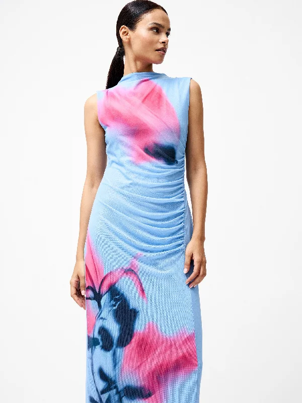Midi dresses with abstract art prints for an artistic statement Smokey Placement Sleeveless Floral Maxi Dress Midi dresses with abstract art prints for an artistic statement Smokey Placement Sleeveless Floral Maxi Dress
