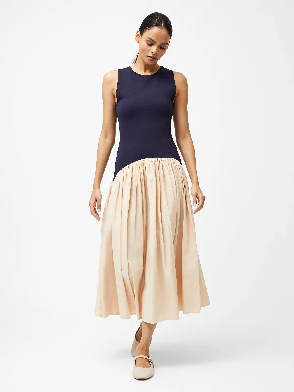 Midi dresses with side slits for a sexy and elegant appearance Kayle Jia Mix Midi Dress