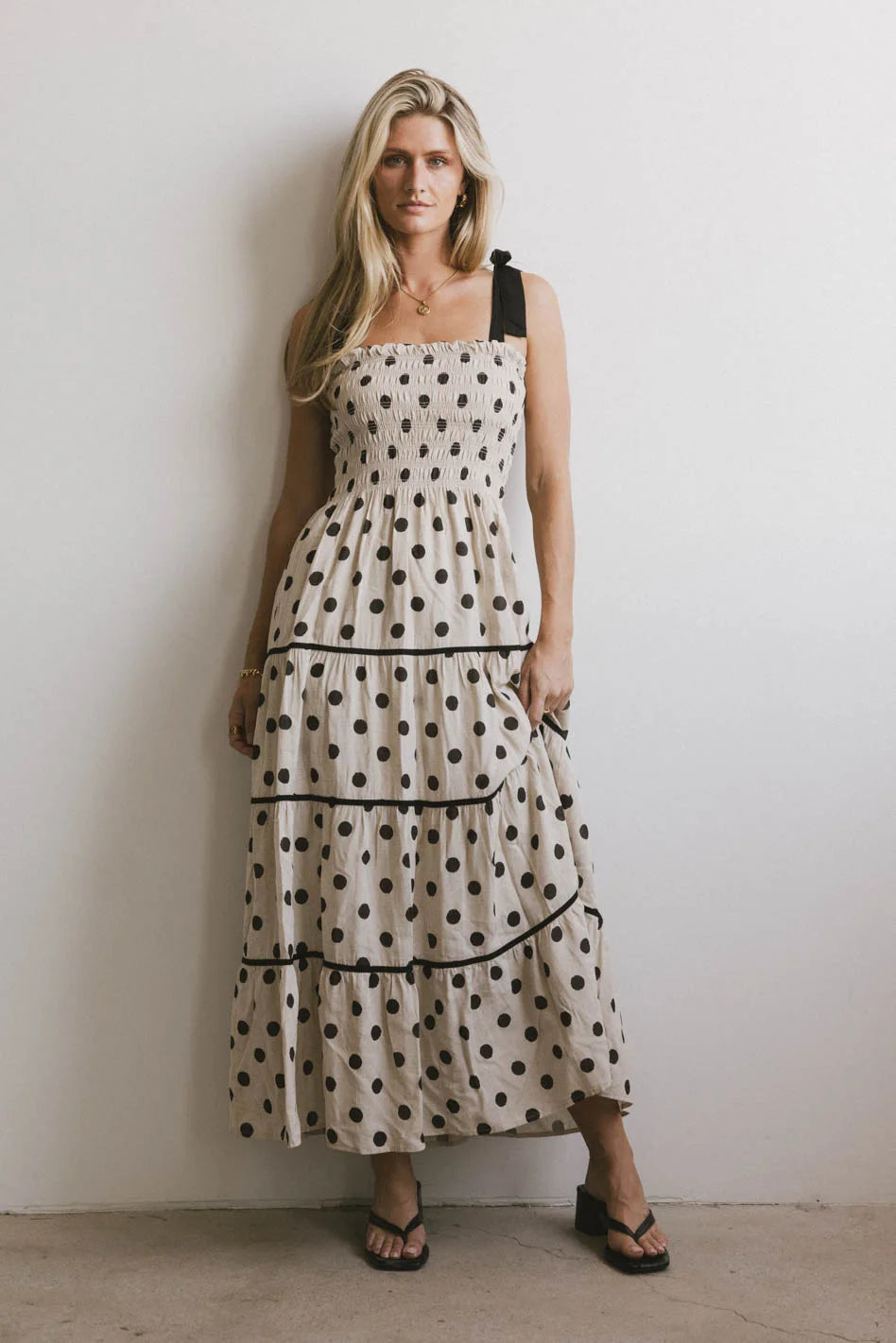 Midi dresses with keyhole backs for a flirty and unexpected detail Matilda Polka Dot Midi Dress Midi dresses with keyhole backs for a flirty and unexpected detail Matilda Polka Dot Midi Dress