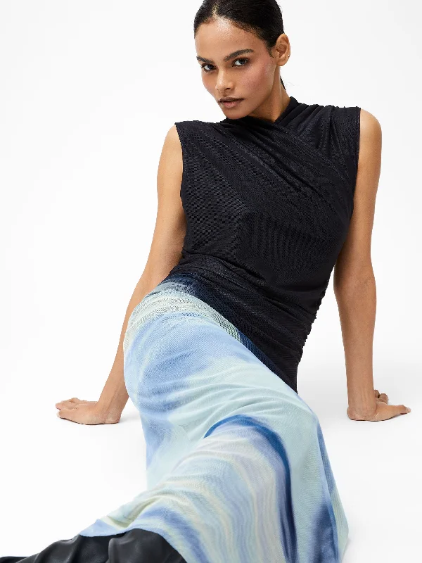 Midi dresses with ribbed textures for a unique and tactile appearance Toni Wrap Neck Printed Midi Dress