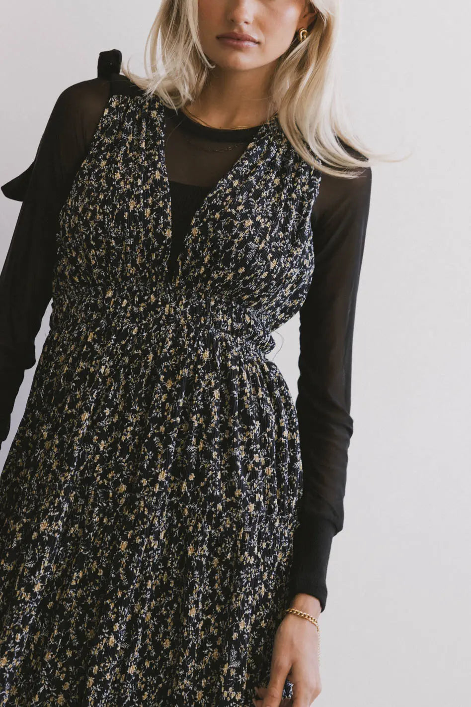 Midi dresses with denim fabric for a casual yet stylish day out Josephine Floral Tie Strap Dress Midi dresses with denim fabric for a casual yet stylish day out Josephine Floral Tie Strap Dress
