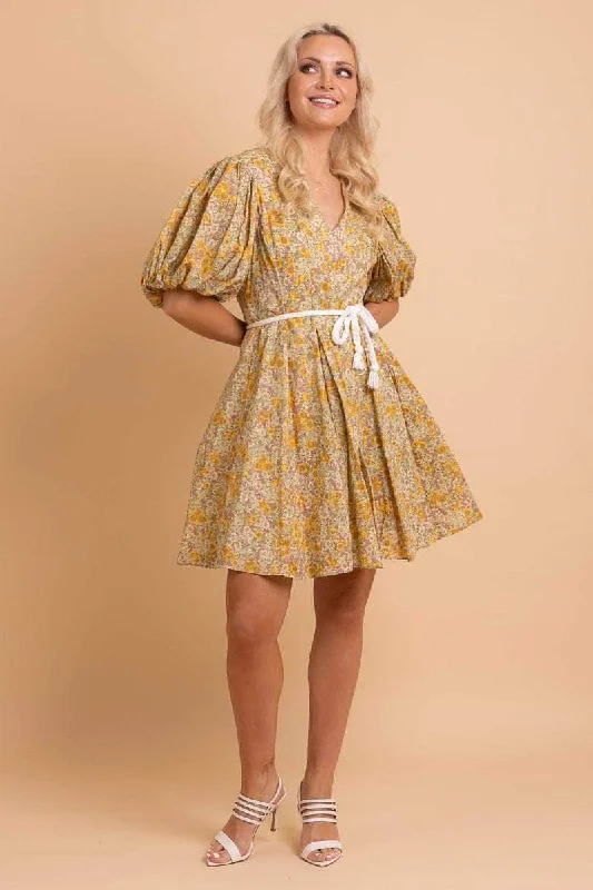 Sequined mini dresses for New Year's Eve Aimee Mini Dress Yellow