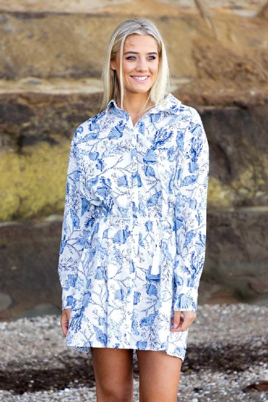 Mini dresses with criss - cross backs for a flirty look Mindy Mini Shirt Dress