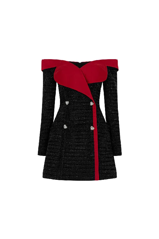 Mini dresses with wrap - around styles Glamour A-line Off-Shoulder Polycotton Mini Dress Mini dresses with wrap - around styles Glamour A-line Off-Shoulder Polycotton Mini Dress