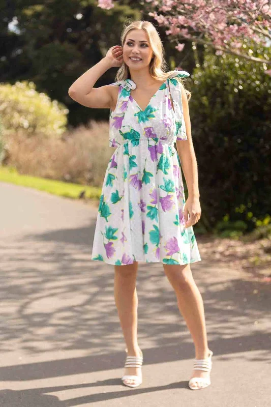 Polyester mini dresses for easy care Dahlia Mini Dress Embroidered