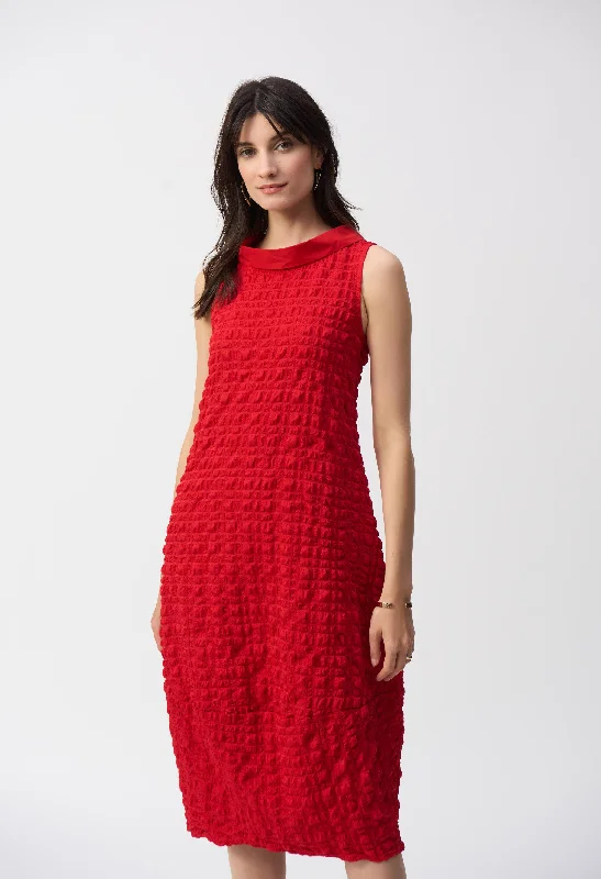 Midi dresses with halter necks for a stylish and comfortable option Knee-length Crinkle Shift Dress