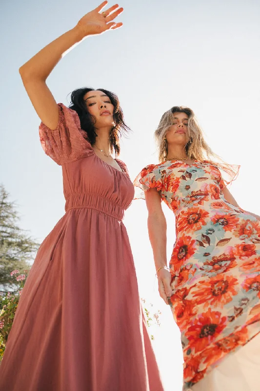 Midi dresses with metallic threads for a glamorous evening event Mave Midi Dress