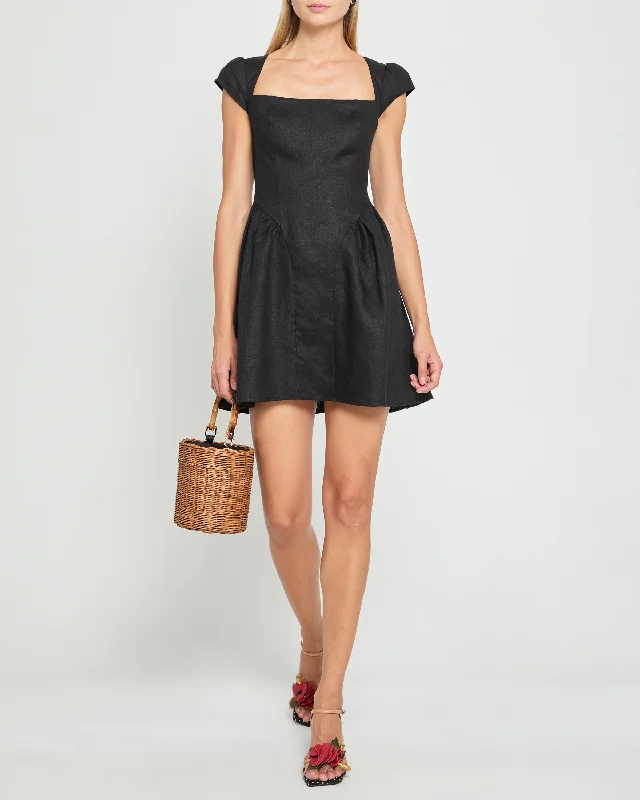 Midi dresses with denim fabric for a casual yet stylish day out Hasina Linen Dress