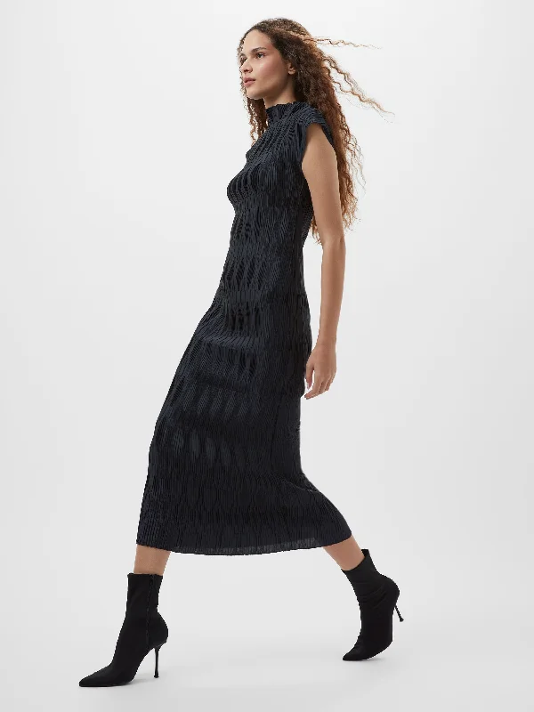 Midi dresses with empire waists for a flattering maternity option Moira Pleated Dress