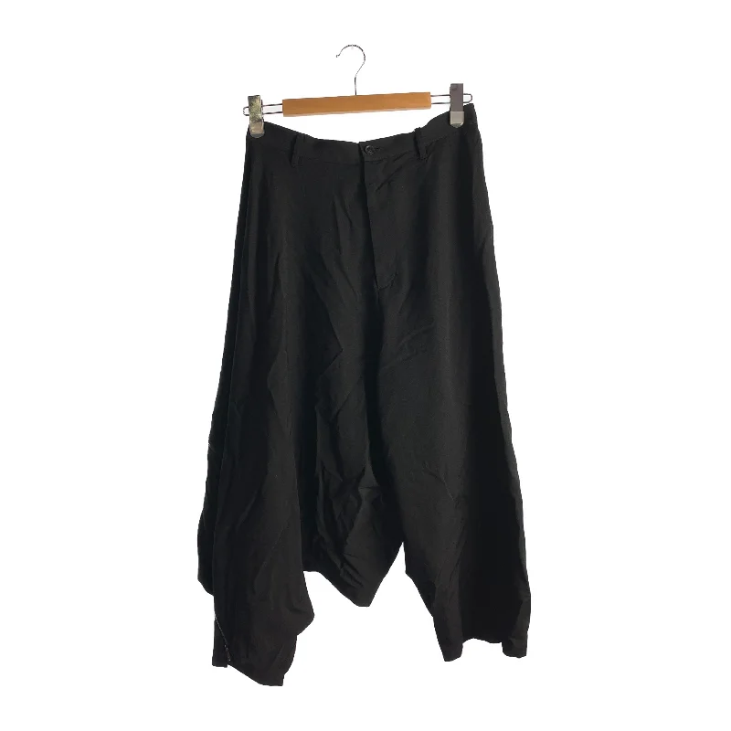 Plus Size Women's Pleated Front Dress Pants for Office WearB Yohji Yamamoto/Straight Pants/3/Black/Cotton/NB-P58-100
