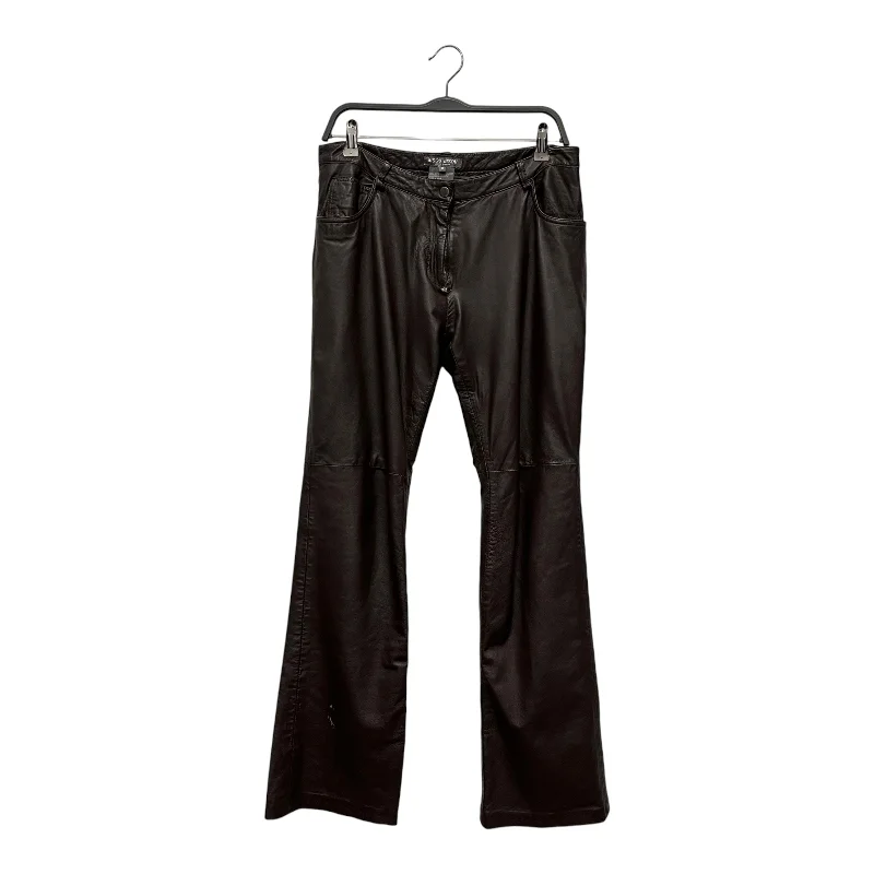 Plus Size Women's Patchwork - Design Jeans for a Unique AppearanceBisou Bisou/Bottoms/6/Leather/BRD/