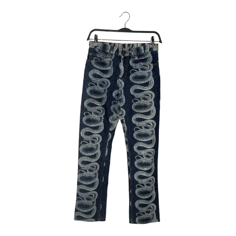 Cropped Women's Corduroy Pants in Autumn ColorsHYSTERIC GLAMOUR/Skinny Pants/S/Animal Pattern/Denim/PPL/snakeskin denim