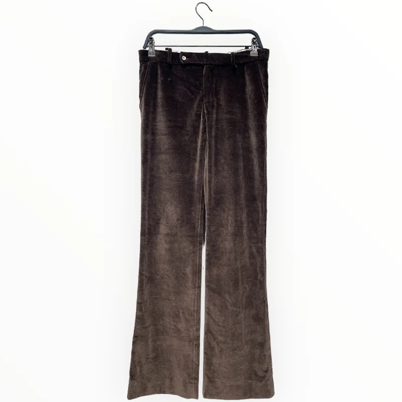 Capri Length Women's Printed Yoga Pants for Workout SessionsMARNI/Bootcut Pants/S/Velour/BRW/