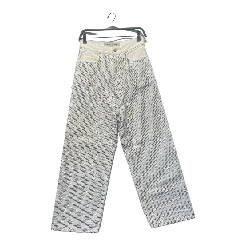 Plus Size Women's Drawstring - Waist Loungewear Pants in Soft FabricsGOLDEN GOOSE/Wide Leg Pants/25/Denim/WHT/crystal pants