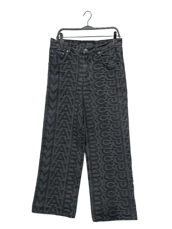 Plus Size Women's High - Waisted Bootcut Jeans in Distressed StyleMARC JACOBS/Bootcut Pants/27/Monogram/Denim/BLK/