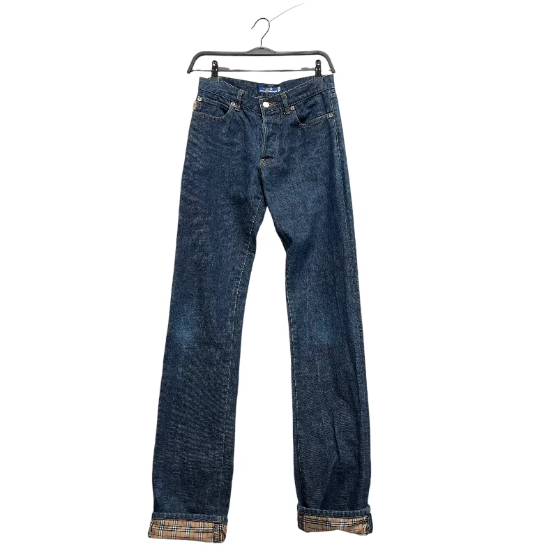 Straight - Leg Women's Vegan Leather Pants for a Chic LookBURBERRY BLUE LABEL/Straight Pants/38/Denim/BLU/