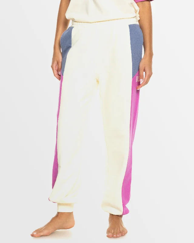 Cigarette Style Women's Printed Linen Blend Pants for Casual DaysESSENTIAL ENERGY CBLOCK JOGGER
