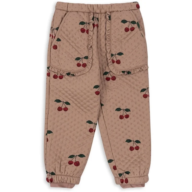 Cigarette Style Women's Printed Linen Blend Pants for Casual DaysKonges Sløjd Frill Ma Grande Cerise Blush Thermopants
