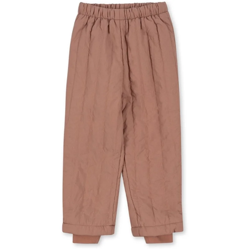 Plus Size Women's Metallic - Finish Joggers for a Stylish LoungeKonges Sløjd Juno Thermo Pants Cameo Brown