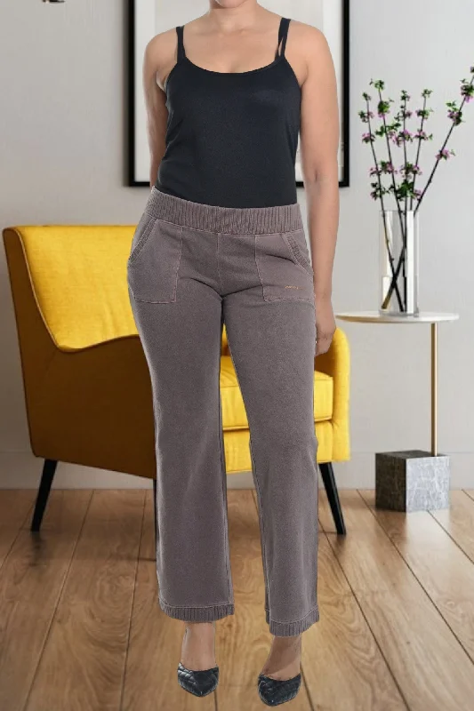 Tapered Leg Women's Wool Blend Trousers for WinterLadies Wool Pants