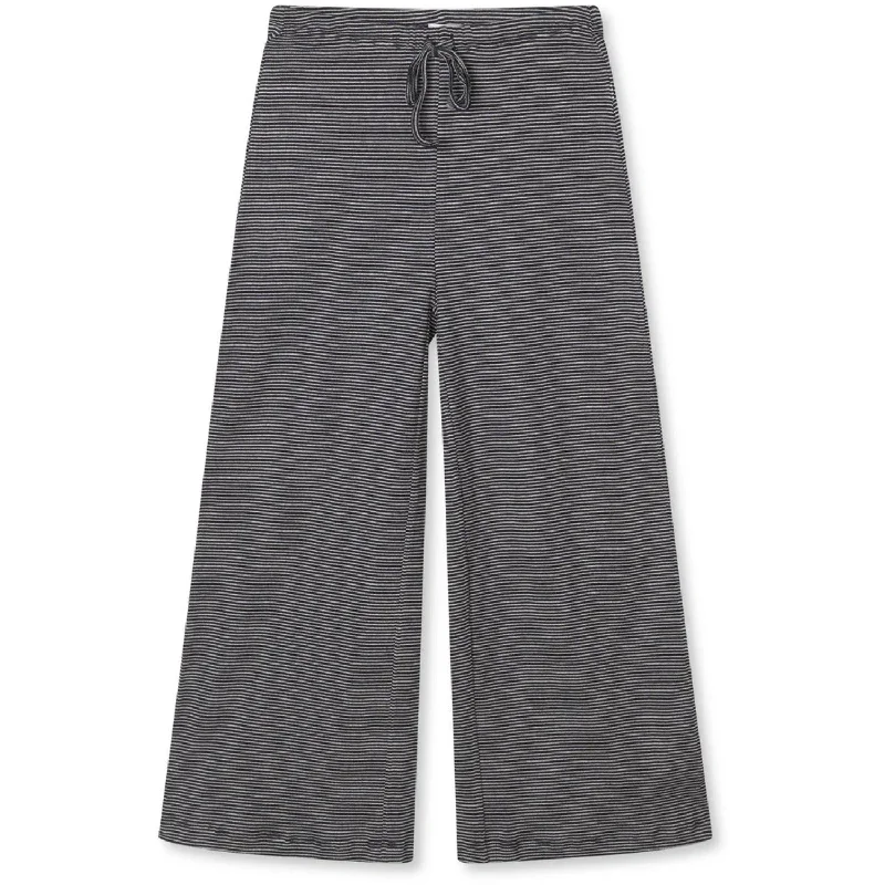 Plus Size Women's Drawstring - Waist Loungewear Pants in Soft FabricsMads Nørgaard Parisian Night/Vanilla Ice 2X2 Cotton Stripe Verona Pants