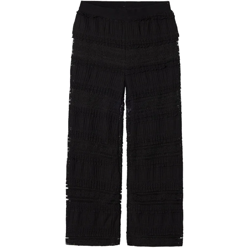 Plus Size Women's High - Waisted Bootcut Jeans in Distressed StyleName It Black Rilkai Wide Pants