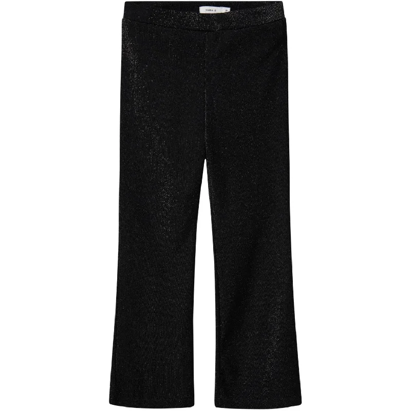 Skinny Fit Women's Leather Look Leggings for a Rocker VibeName It Black Roisin Bootcut Pants