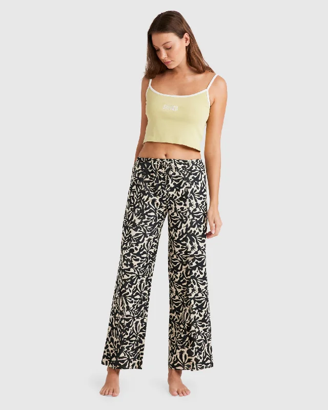 Wide - Leg Women's Chiffon Palazzo Pants for a Flowy AppealPALM GROVE PANT