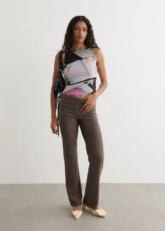 Palazzo Style Women's Printed Trousers in Bohemian PatternsSandal Pants