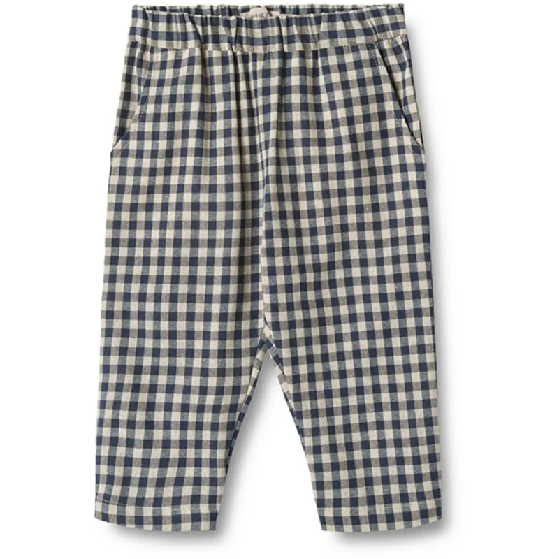 Plus Size Women's Cargo Pants with Multiple Pockets for HikingWheat Blue Check Pants Andy