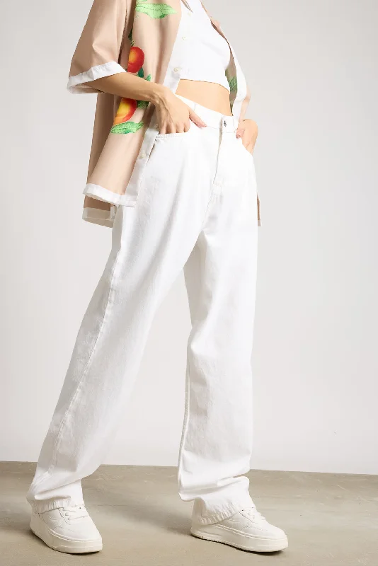Flare Leg Women's Satin Trousers for a Glamorous Night OutWhite Straight Legged Pants Flare Leg Women's Satin Trousers for a Glamorous Night OutWhite Straight Legged Pants
